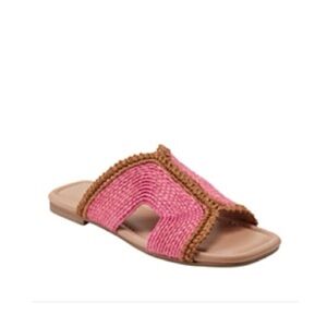 NWT Pink and Brown Women's Slide Sandals